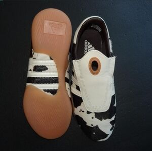 adidas Taekwondo Women's Cow Print Sneakers in Black and White